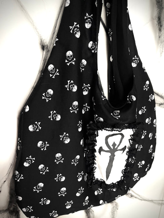 Ankh Skull hobo bag