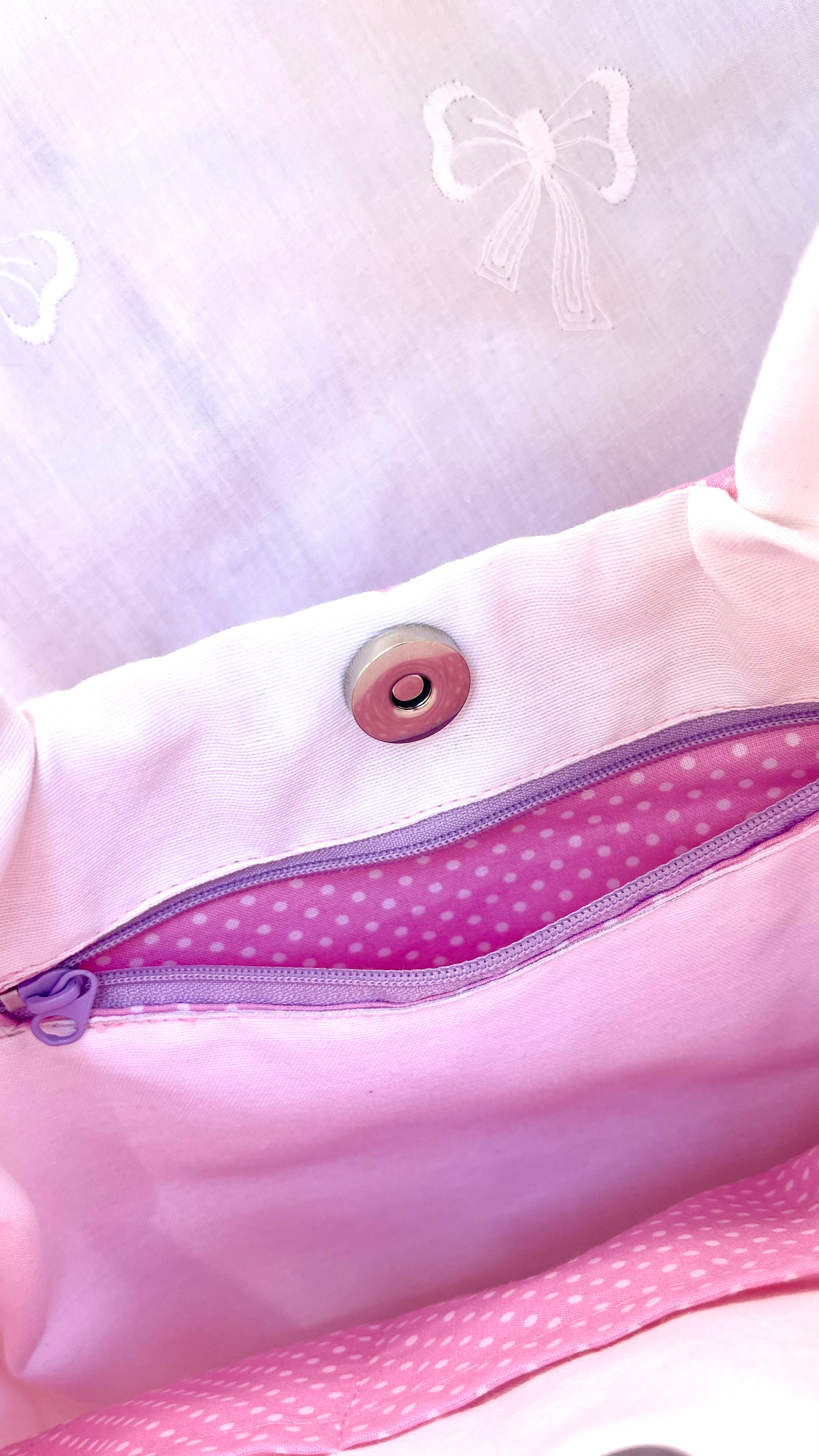 "pink kittie" tote bag