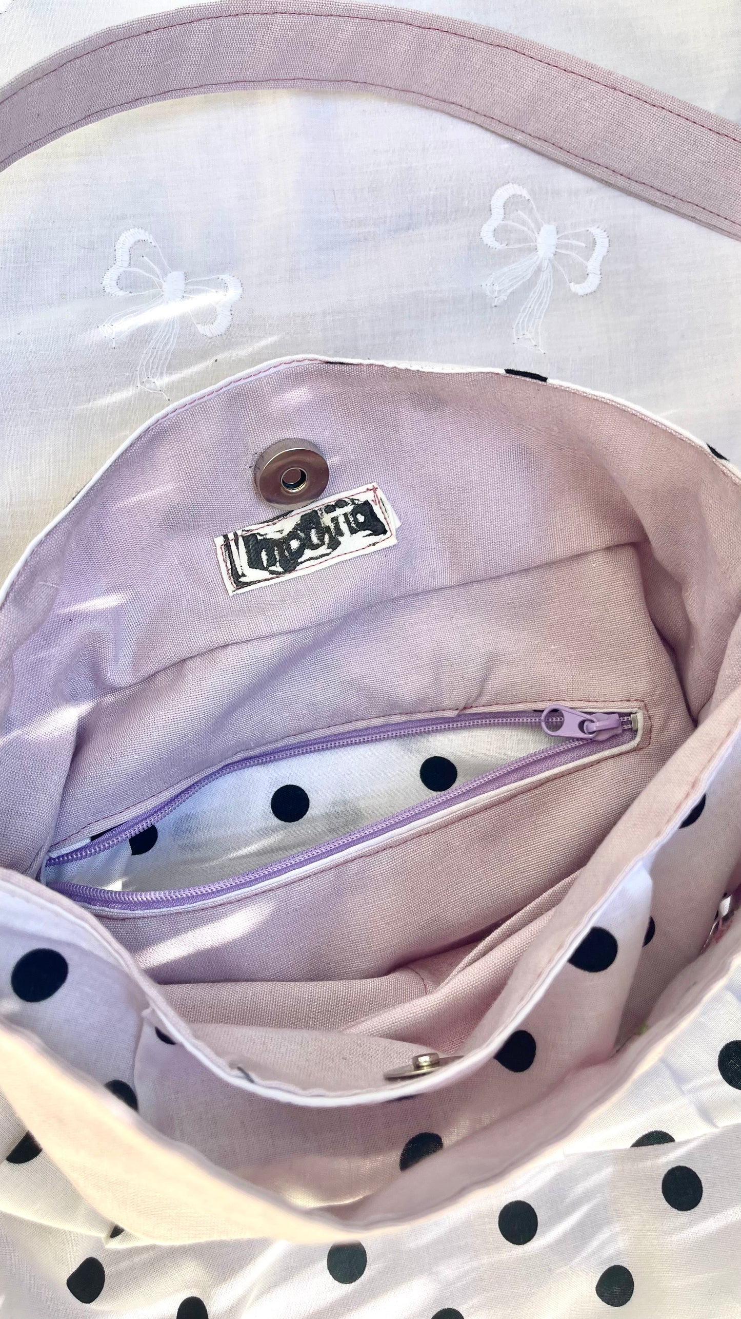 “LUCKY CHARM” polka dot bag