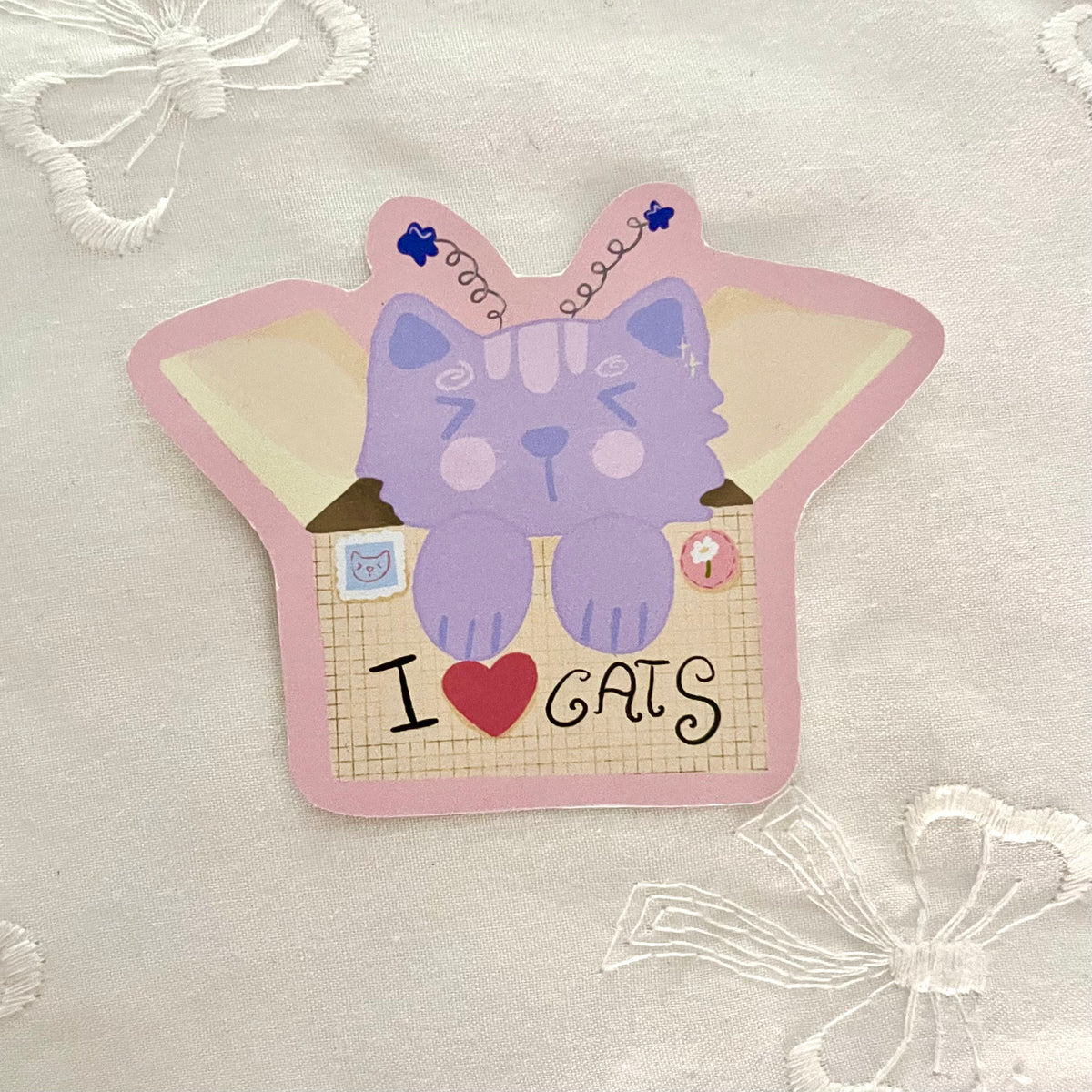 “i ♥︎ cats” sticker