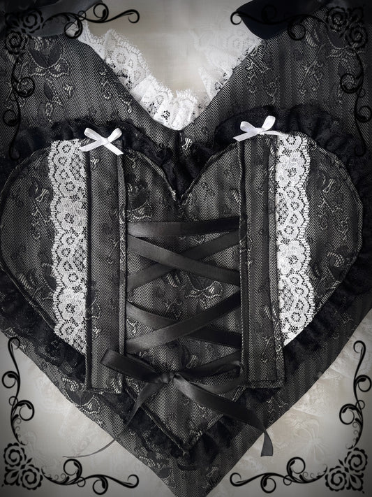 Gothic Heart shaped Tote bag ˚ʚ♡ɞ˚