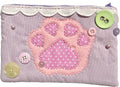 "kittie paw" zipper pouch