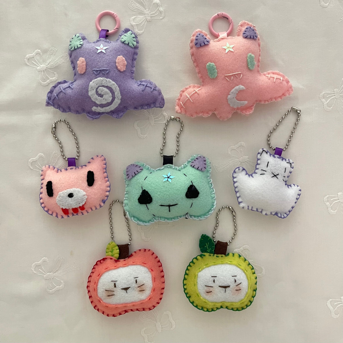 halloween felt keychains