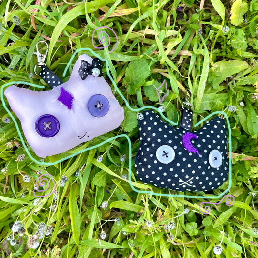 Kitty plush keychains