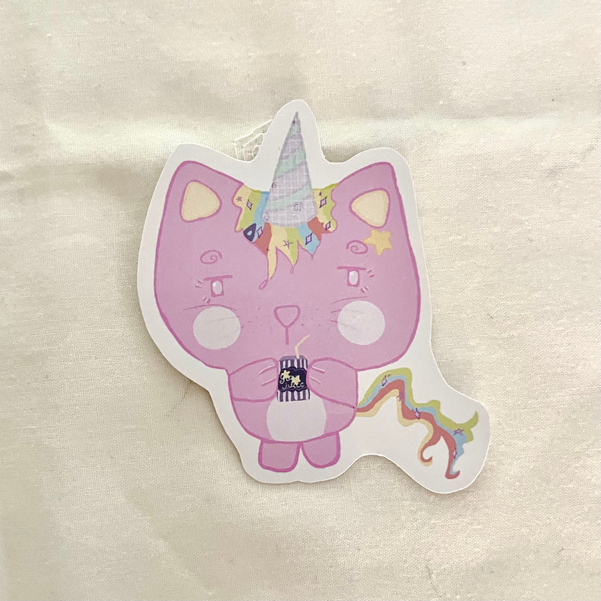 “pastel unicorn kittie” sticker