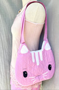 "pink kittie" tote bag