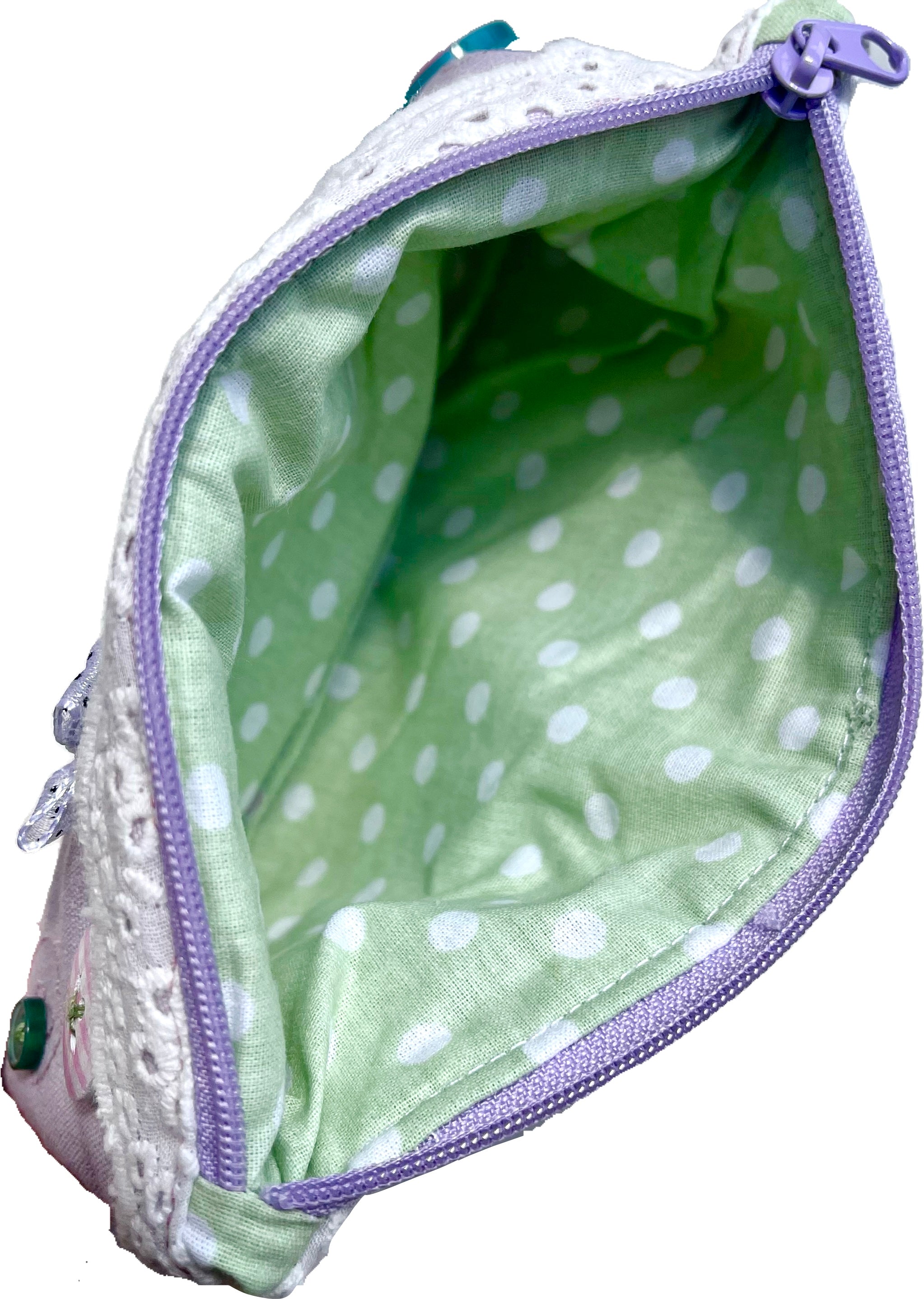 "four leaf clover" zipper pouch