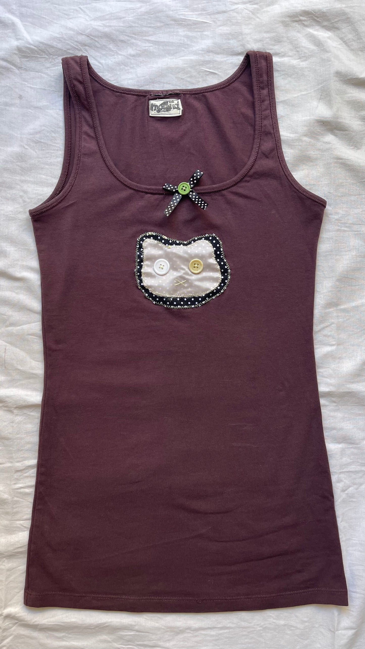 Purple kitty tank top